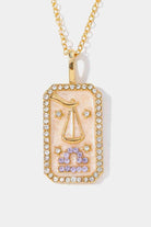 Rhinestone Constellation Pendant Copper Necklace-Bijou Crush