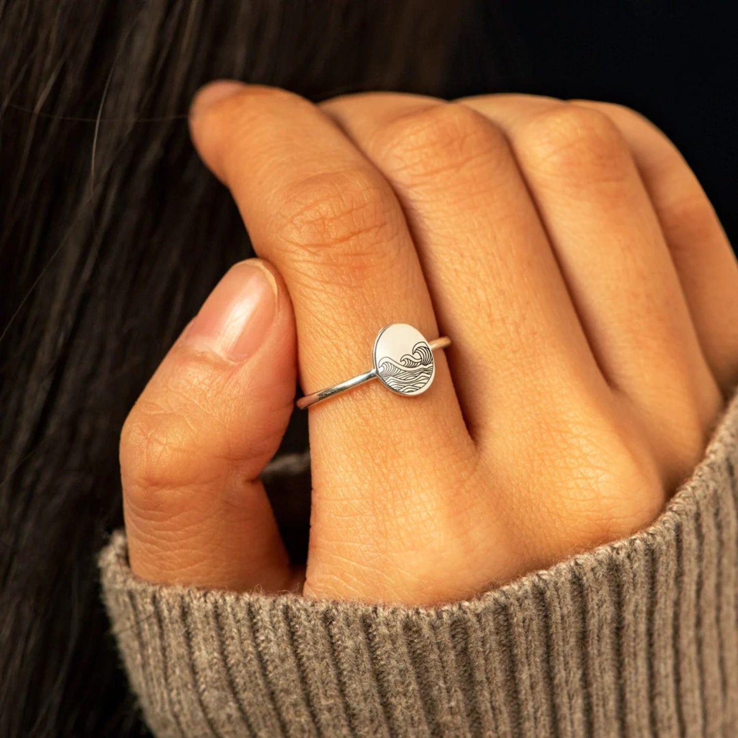 925 Sterling Silver Signet Ring-Bijou Crush