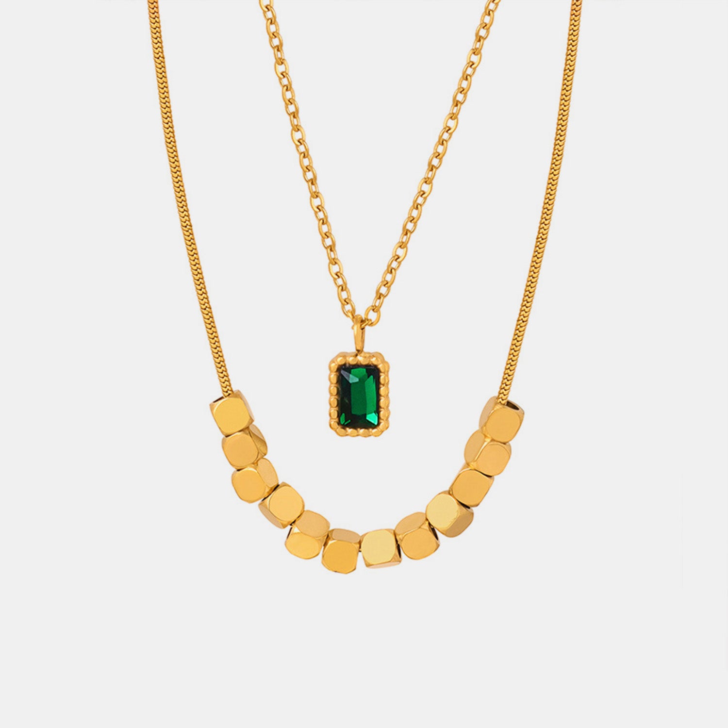 18K Gold-Plated Double-Layered Necklace-Bijou Crush