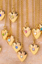 Zircon Heart Shape 14K Gold-Plated Pendant Necklace-Bijou Crush