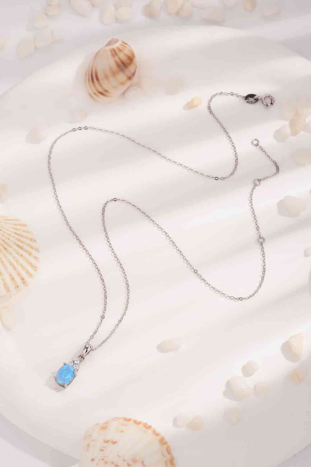 Find Your Center Opal Pendant Necklace-Bijou Crush