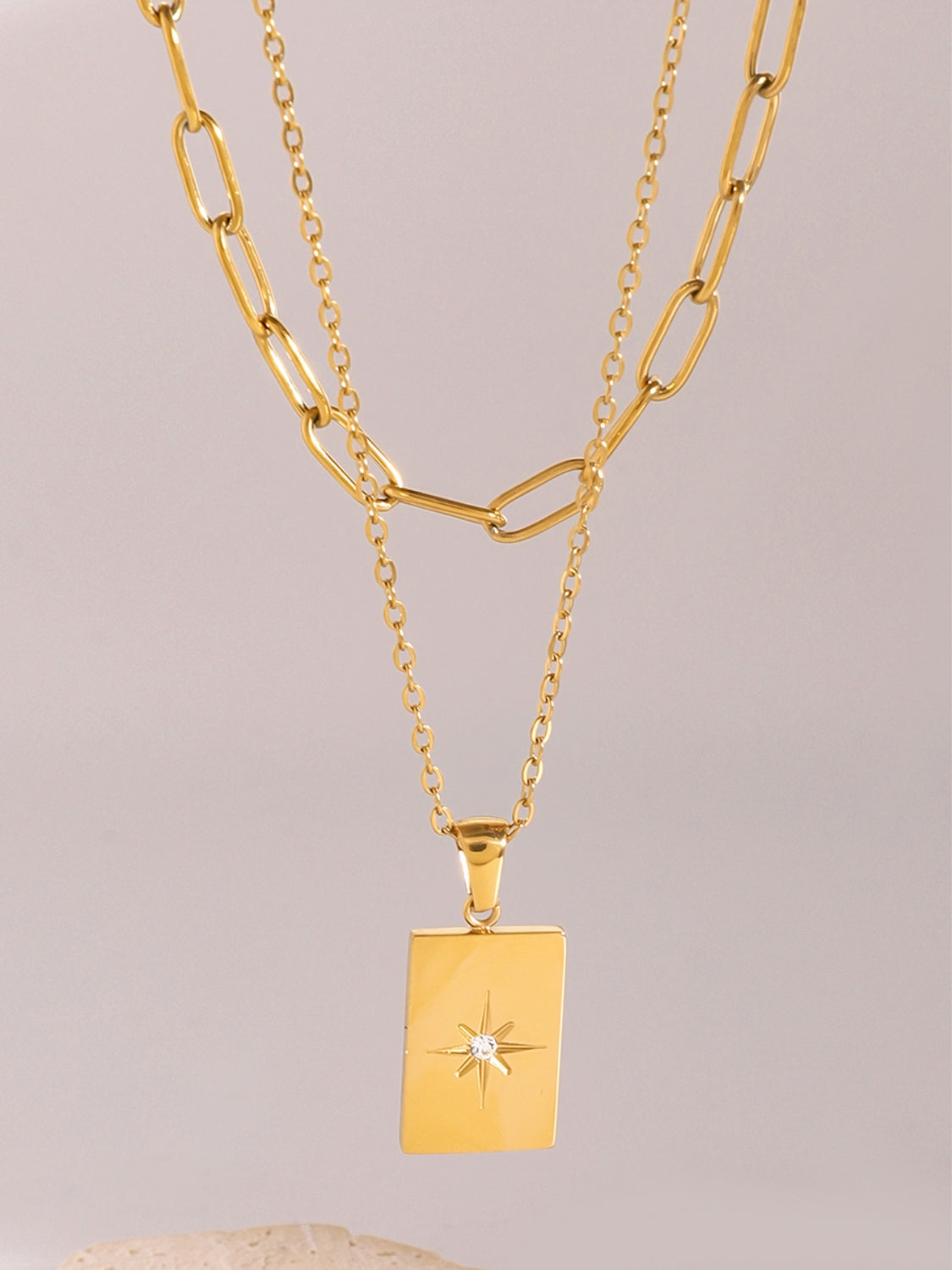18K Gold-Plated Stainless Steel Double-Layered Necklace-Bijou Crush