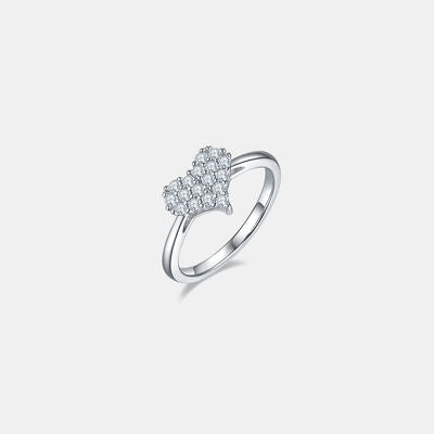 Moissanite 925 Sterling Silver Heart Ring-Bijou Crush