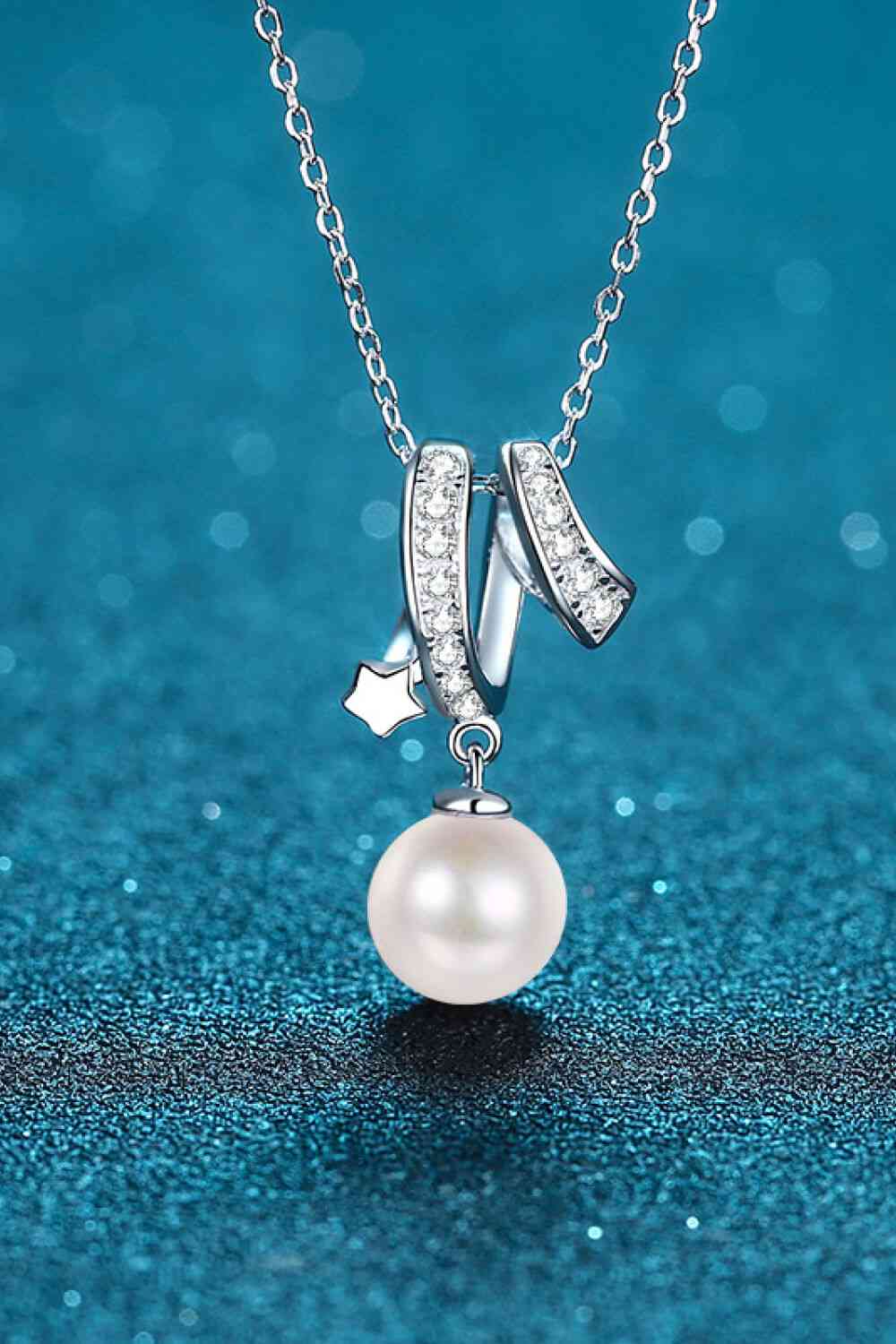 Give You A Chance Pearl Pendant Chain Necklace-Bijou Crush