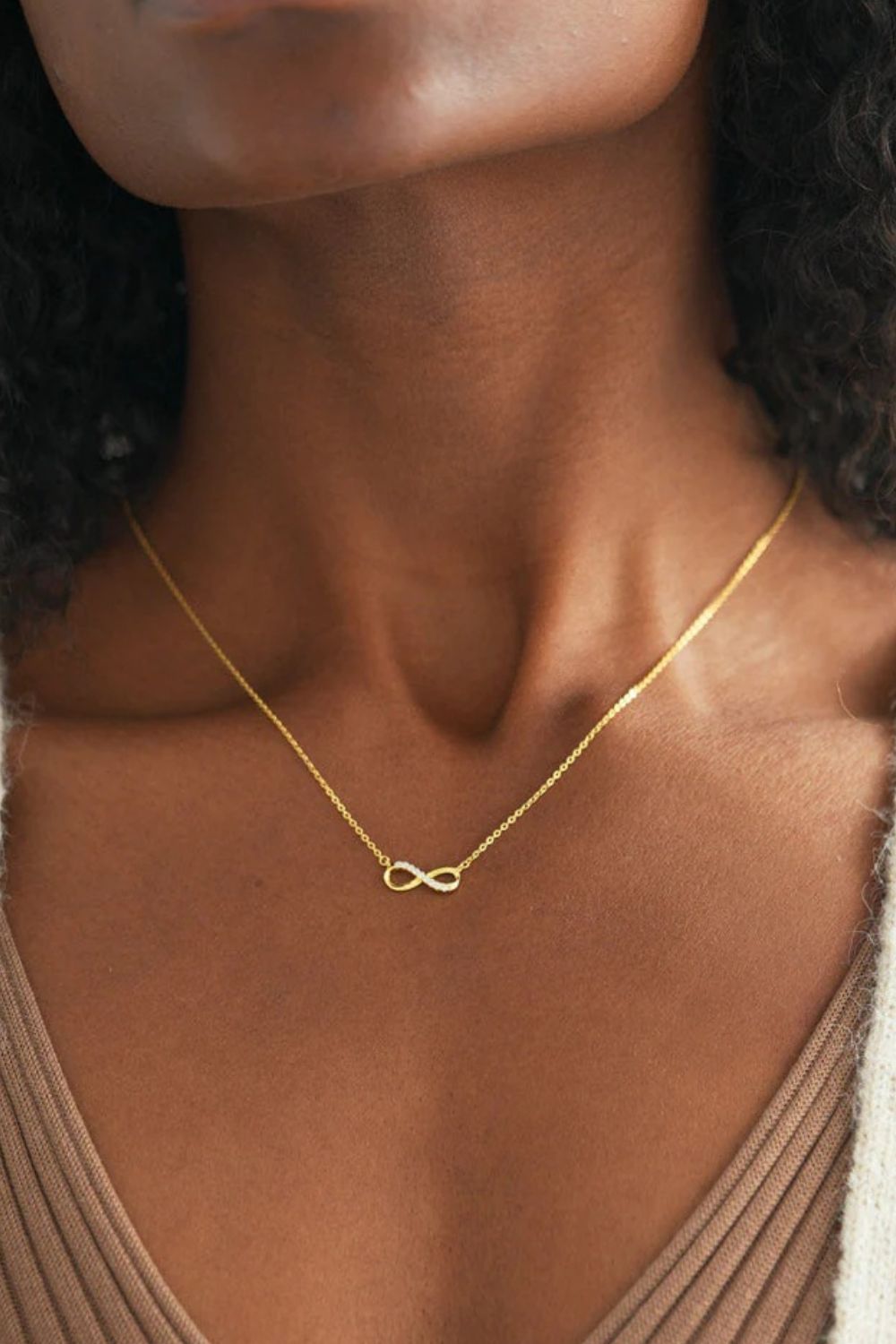 925 Sterling Silver Inland Zircon Infinite Necklace-Bijou Crush