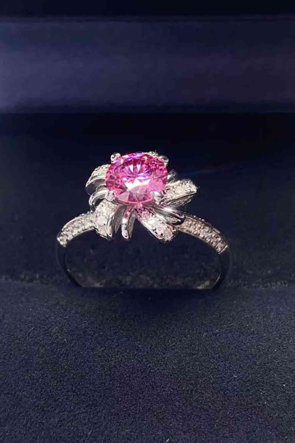 1 Carat Moissanite Flower-Shaped Ring-Bijou Crush