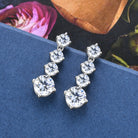 4 Carat Moissanite 925 Sterling Silver Earrings-Bijou Crush