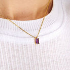 Titanium Steel Inlaid Zircon Pendant Necklace-Bijou Crush