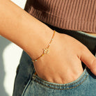 Crown Shape 18K Gold-Plated Bead Bracelet-Bijou Crush