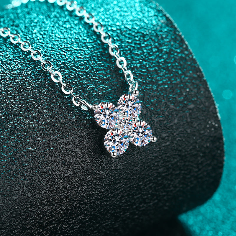 1.26 Carat Moissanite 925 Sterling Silver Geometric Shape Pendant Necklace-Bijou Crush