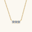 925 Sterling Silver Inlaid Moissanite Bar Necklace-Bijou Crush