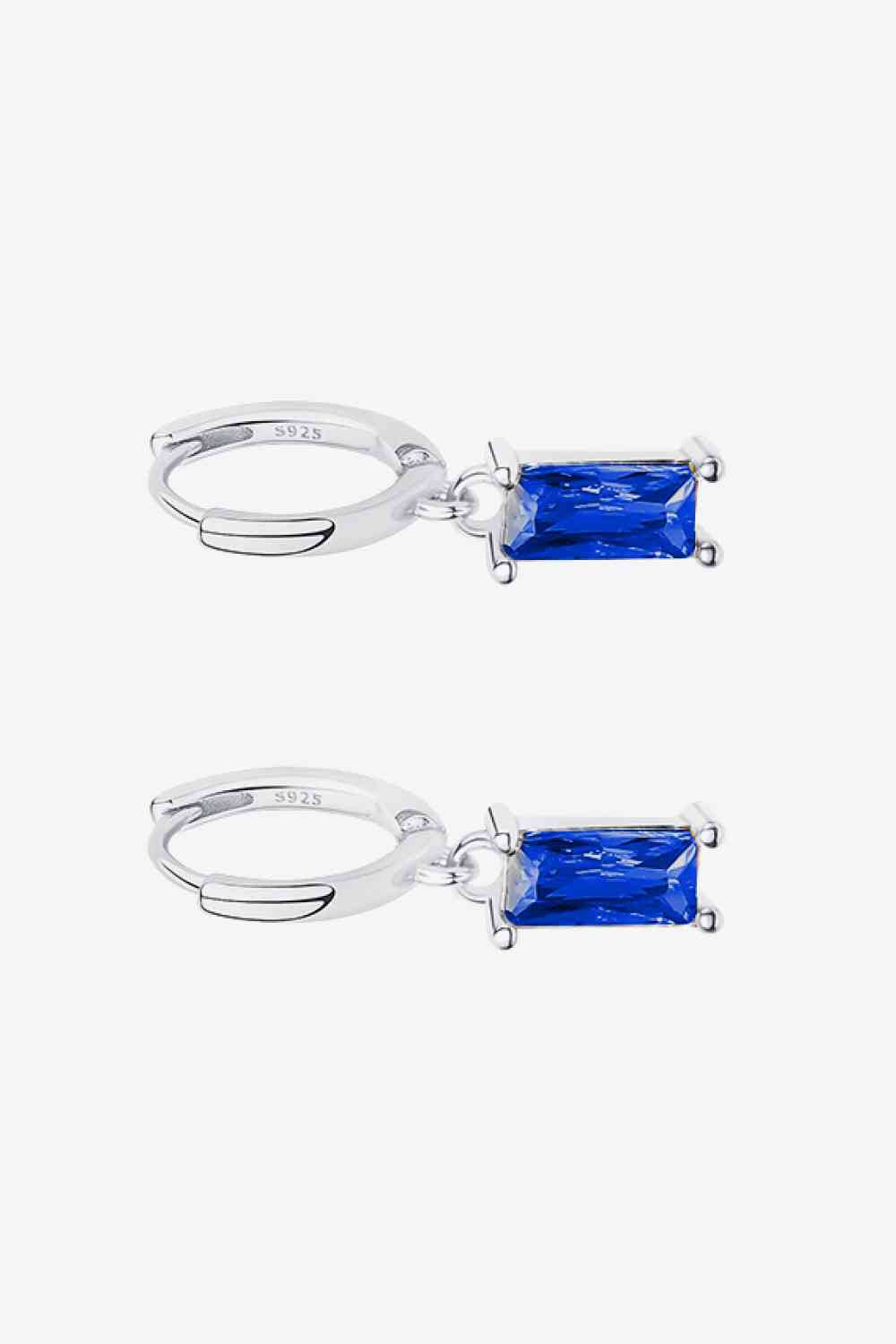 Retro 925 Sterling Silver Cubic Zirconia Drop Earrings-Bijou Crush