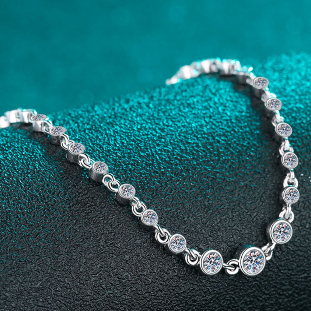 0.87-Carat Elegant Moissanite Bracelet in Sterling Silver-Bijou Crush