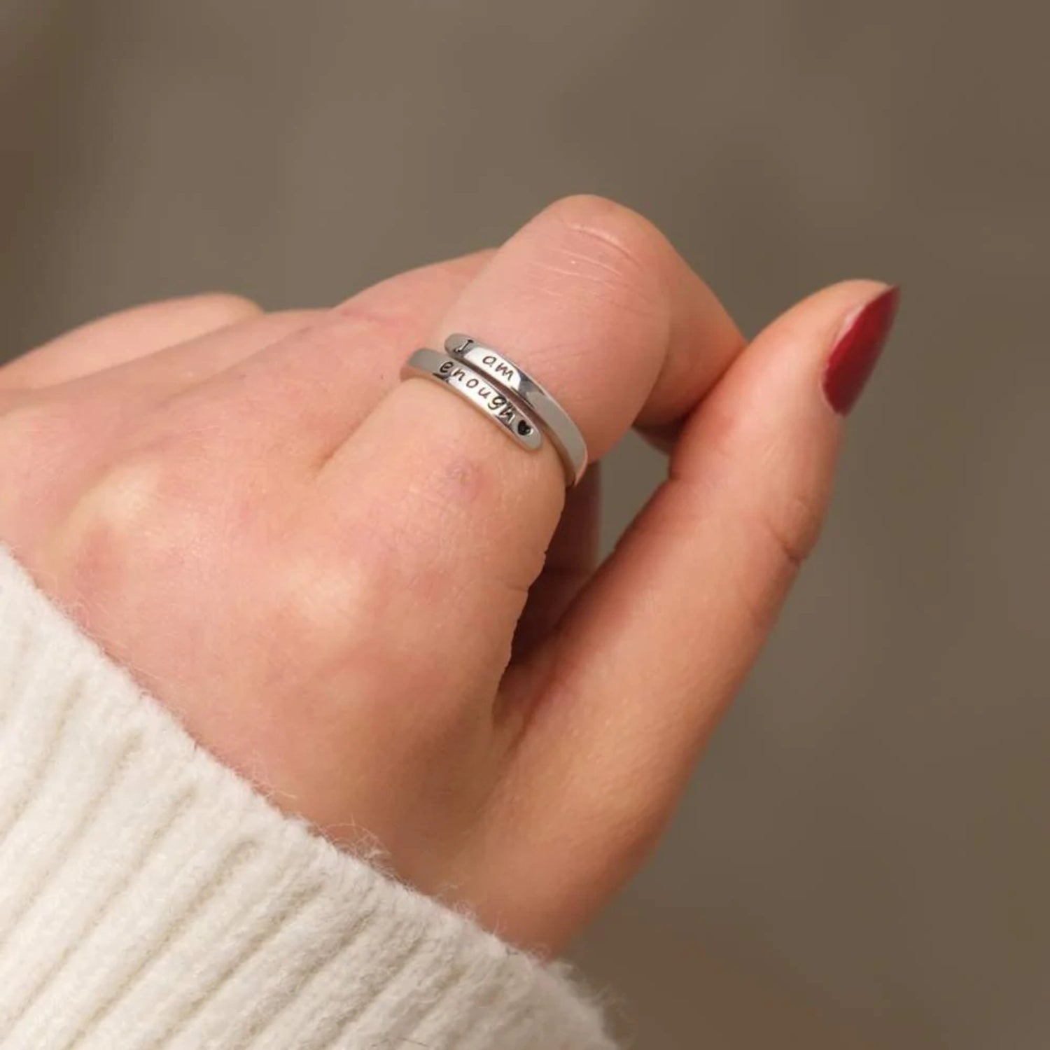 925 Sterling Silver Engraved Bypass Ring-Bijou Crush