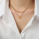 Beaded Double-Layered Titanium Steel Necklace-Bijou Crush