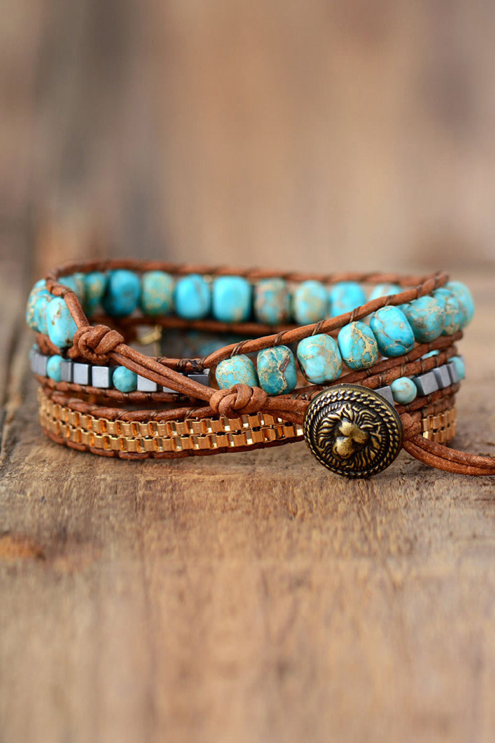 Handmade Natural Stone Copper Bracelet-Bijou Crush