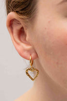 Heart Stainless Steel Drop Earrings-Bijou Crush