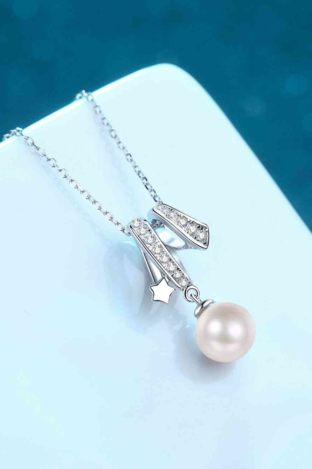 Give You A Chance Pearl Pendant Chain Necklace-Bijou Crush