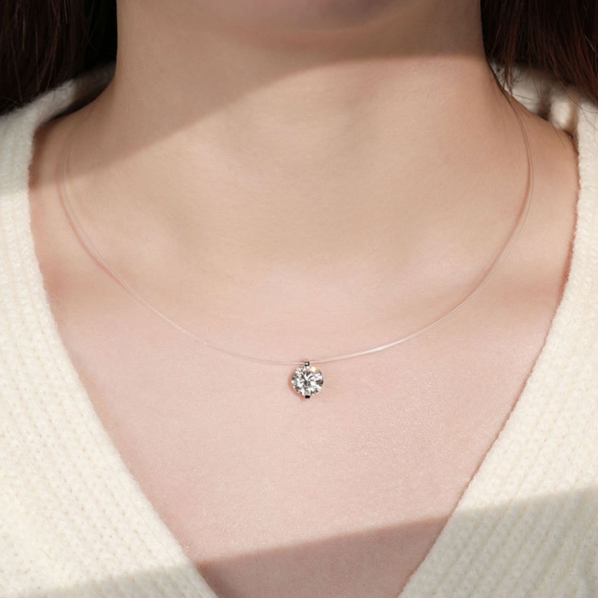 1 Carat Moissanite 925 Sterling Silver Necklace-Bijou Crush