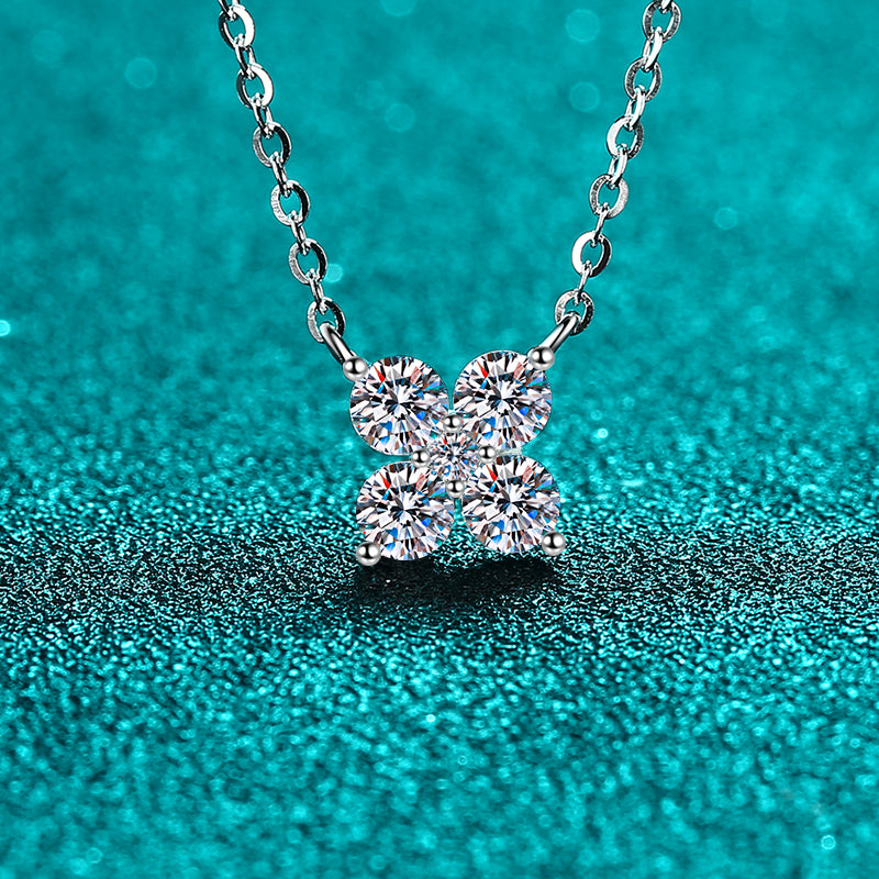 1.26 Carat Moissanite 925 Sterling Silver Geometric Shape Pendant Necklace-Bijou Crush