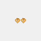 Titanium Steel Zircon Heart Stud Earrings-Bijou Crush