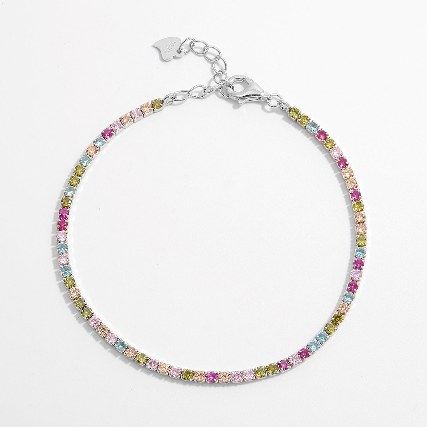 Inlaid Zircon 925 Sterling Silver Bracelet-Bijou Crush