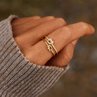 925 Sterling Silver Double-Layered Knot Ring-Bijou Crush