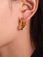 Stainless Steel Heart Earrings-Bijou Crush