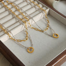 Beaded Double-Layered Titanium Steel Necklace-Bijou Crush