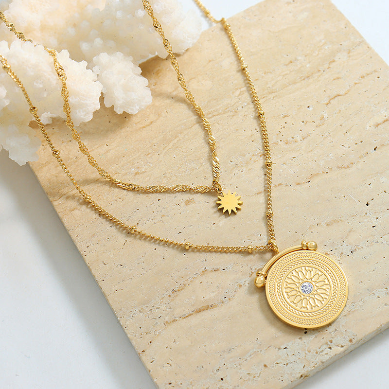 Stainless Steel Double-Layered Necklace-Bijou Crush