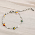 Flower & Cross Stainless Steel Bracelet-Bijou Crush