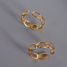 Titanium Steel Gold-Plated Adjustable Ring-Bijou Crush