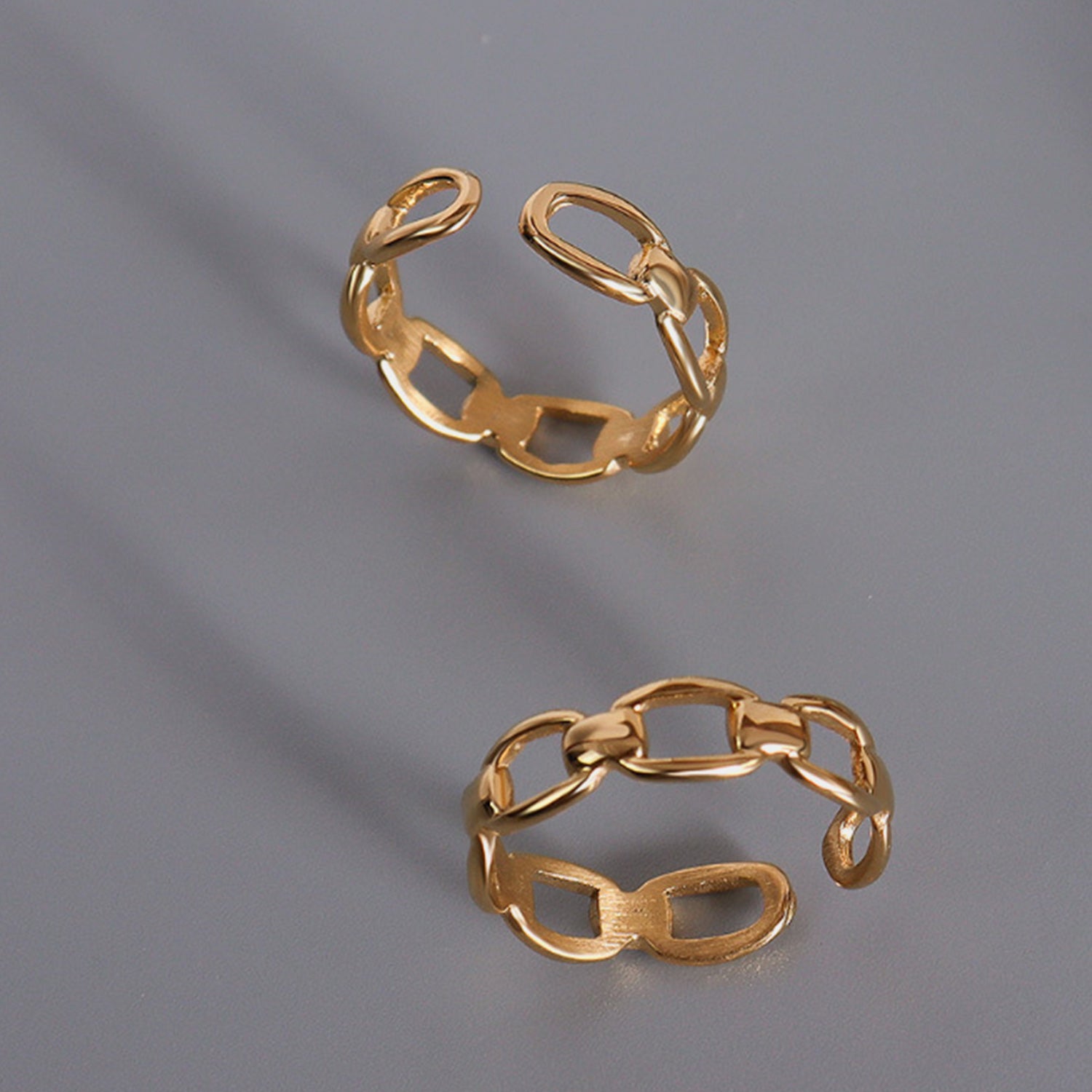 Titanium Steel Gold-Plated Adjustable Ring-Bijou Crush