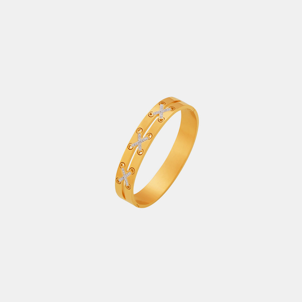 18K Gold-Plated Czech Diamond Bracelet-Bijou Crush