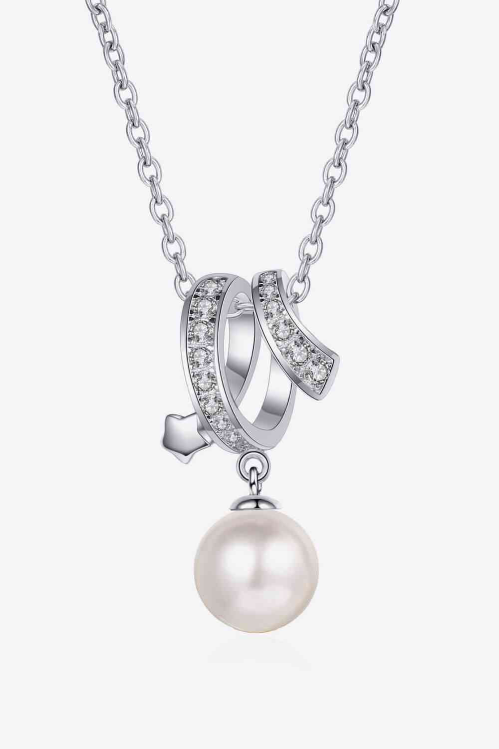 Give You A Chance Pearl Pendant Chain Necklace-Bijou Crush