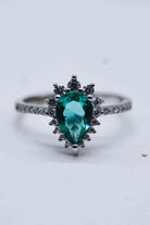 Paraiba Blue Zircon Pear Shape Ring-Bijou Crush
