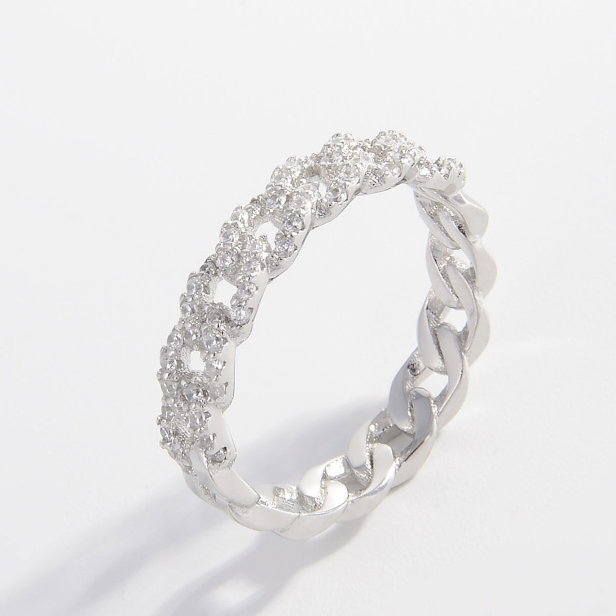 Sterling Silver Inlaid Zircon Ring-Bijou Crush
