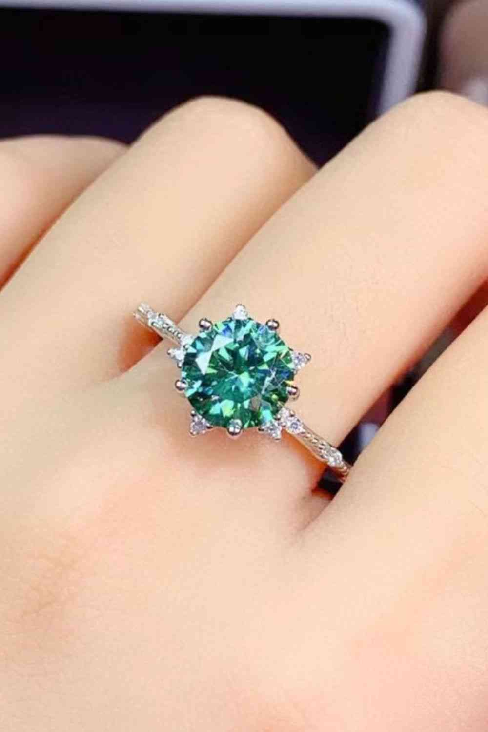 All Eyes On Me 1 Carat Moissanite Platinum-Plated Ring-Bijou Crush