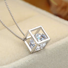 Fire In Cage Pendant – 925 Sterling Silver with Cubic Zirconia-Bijou Crush