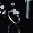 Moissanite 925 Sterling Silver Heart Ring-Bijou Crush