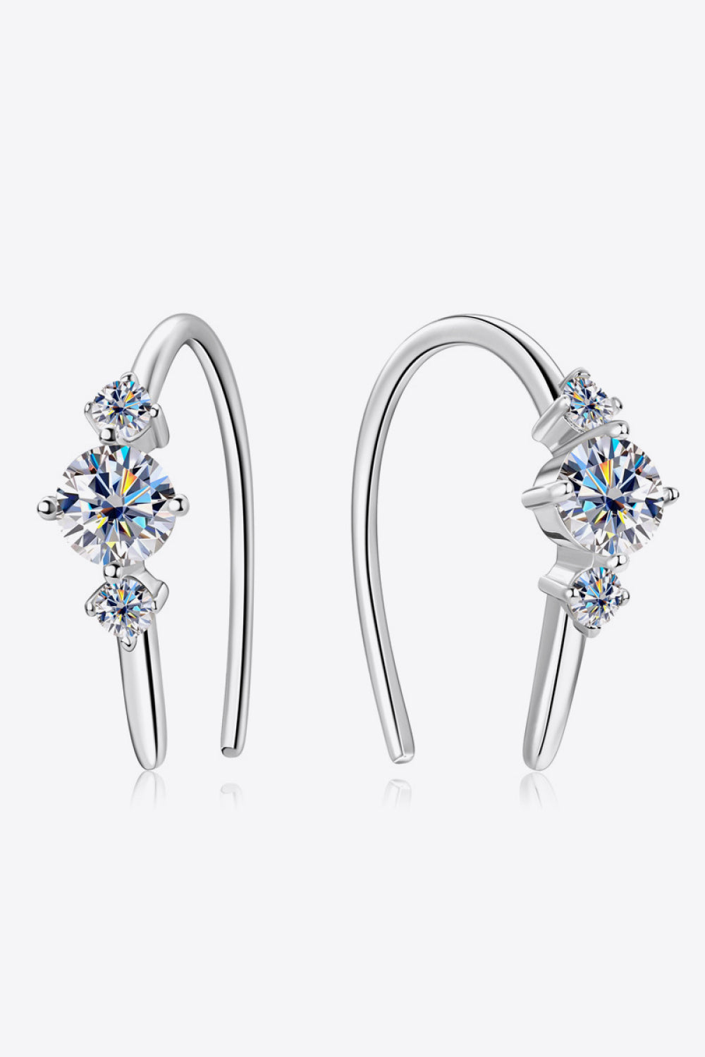 Moissanite 925 Sterling Silver Earrings-Bijou Crush
