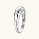 925 Sterling Silver Inlaid Moissanite Star Ring-Bijou Crush