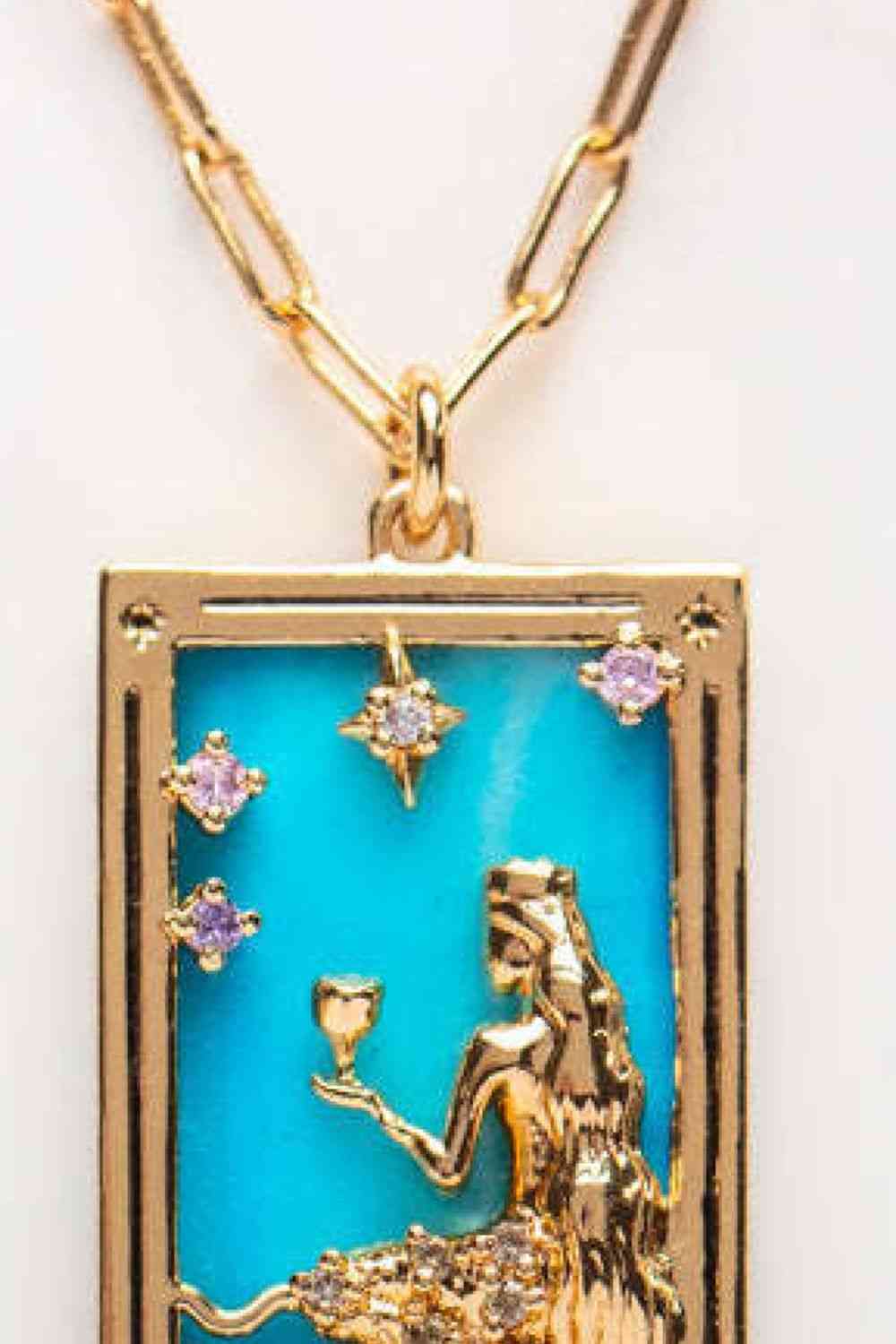 Tarot Card Pendant Stainless Steel Necklace-Bijou Crush