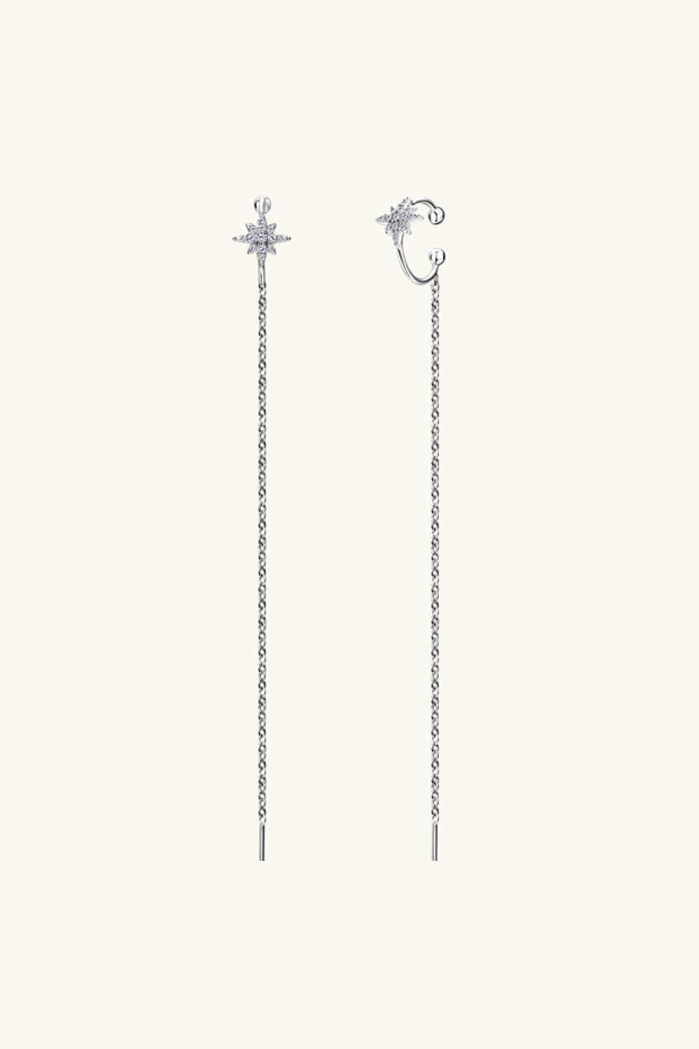 Moissanite 925 Sterling Silver Threader Earrings-Bijou Crush