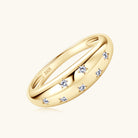 925 Sterling Silver Inlaid Moissanite Star Ring-Bijou Crush