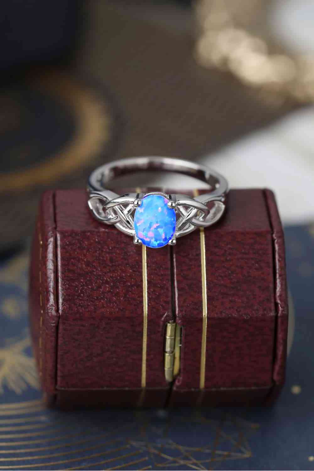 Crisscross 4-Prong Opal Ring-Bijou Crush