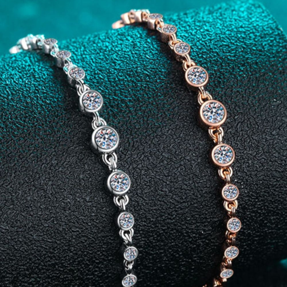 0.87-Carat Elegant Moissanite Bracelet in Sterling Silver-Bijou Crush