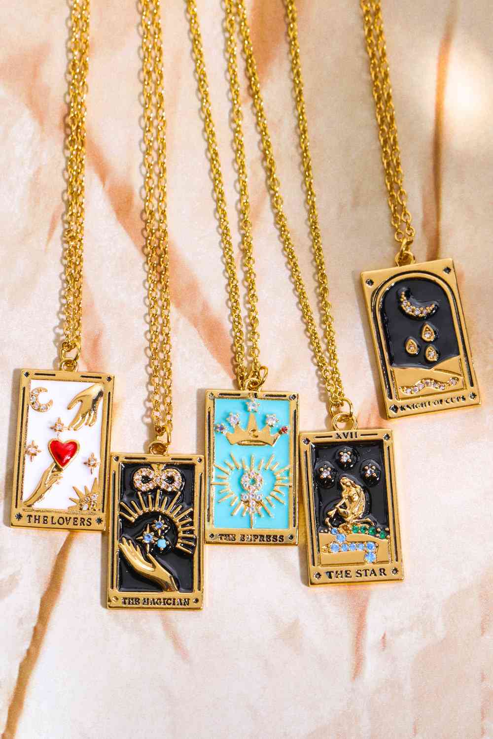 Tarot Card Pendant Stainless Steel Necklace-Bijou Crush