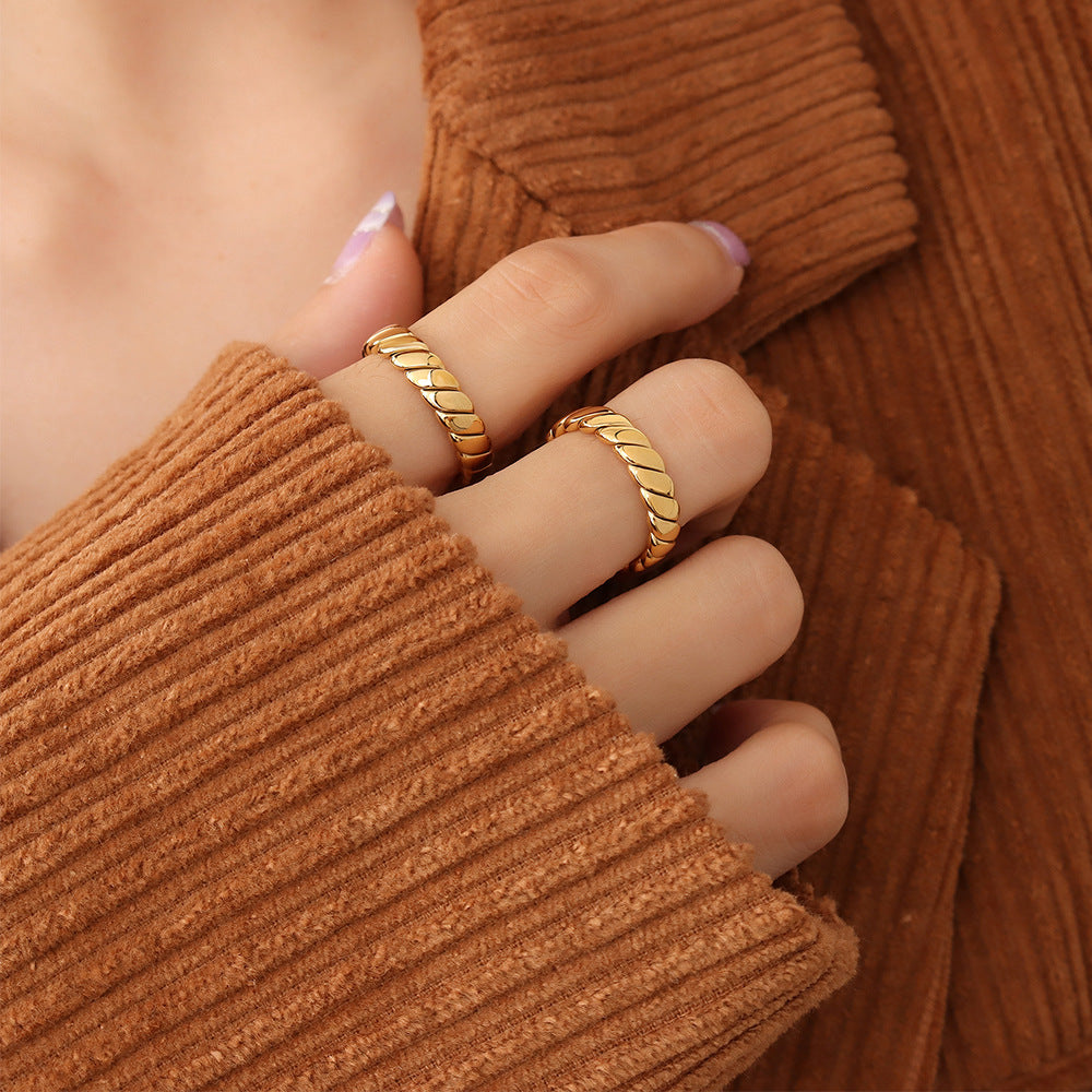 Titanium Steel Gold-Plated Ring-Bijou Crush