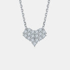 Moissanite 925 Sterling Silver Heart Necklace-Bijou Crush
